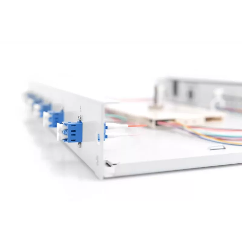 DIGITUS Fiber Optic Splice Box LC OS2 1U 6xLC-DX su pigtailais ir movomis