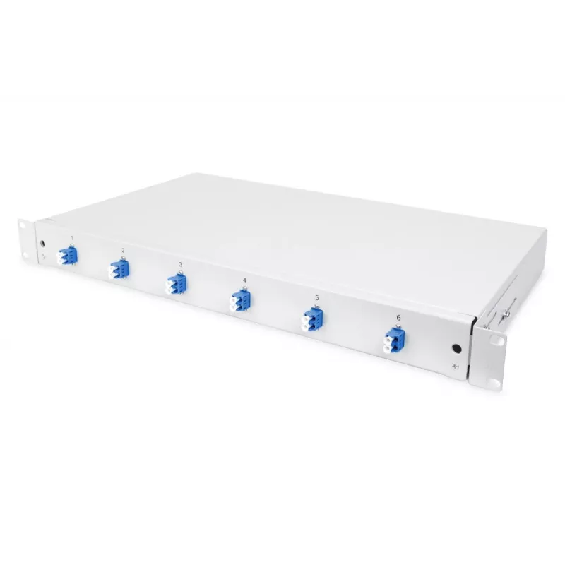 DIGITUS Fiber Optic Splice Box LC OS2 1U 6xLC-DX su pigtailais ir movomis