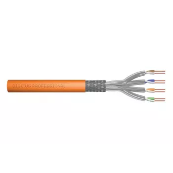 DIGITUS montavimo kabelis - Cat 7 - S/FTP - AWG 23/1 - viengyslis - 1000 m - Oranžinė