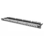 DIGITUS DN-91422 ekranuotas 24 prievadų pataisos skydelis, 0.5U, juodas RAL 9005
