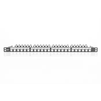 DIGITUS DN-91422 ekranuotas 24 prievadų pataisos skydelis, 0.5U, juodas RAL 9005