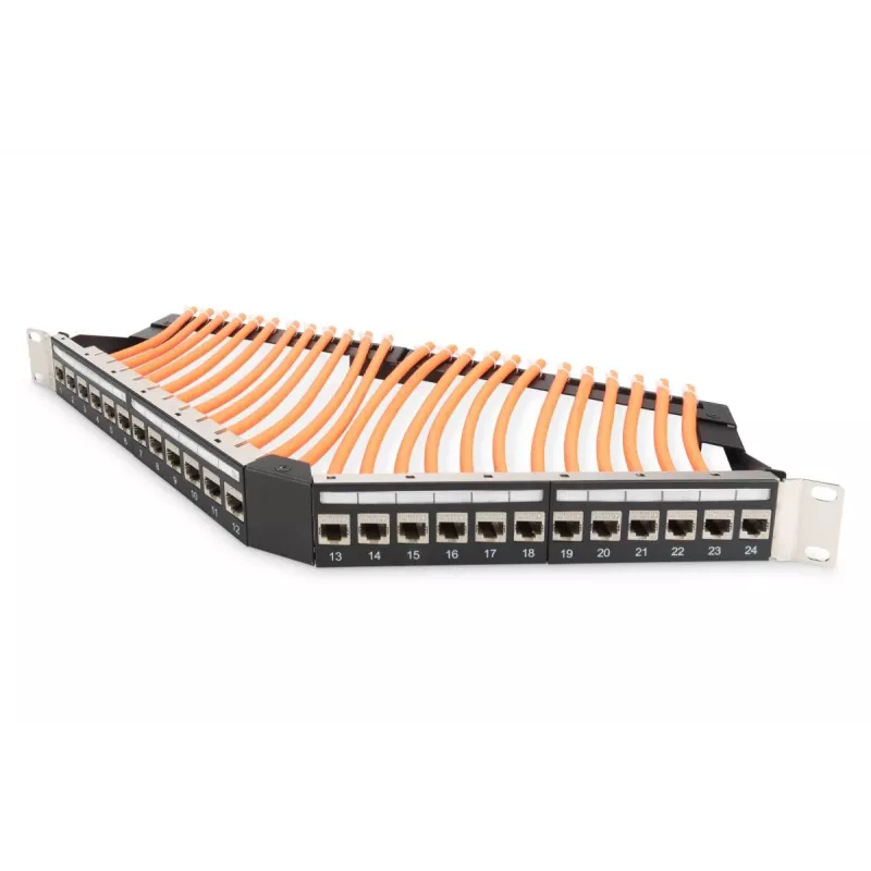 DIGITUS CAT6A ekranuotas Keystone modulis - įrankiams nereikalingas montavimas - intelektualus kabelio valdiklis - 24 vnt.