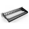 DIGITUS Modular Patch Panel, ekranuotas 12 prievadų, tuščias, 1U, 254mm (10 col.) stovas, spalva juoda RAL 9005