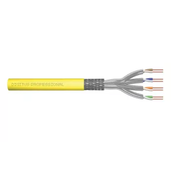 DIGITUS montavimo kabelis - Cat 7a - S/FTP - AWG 22/1 vienagyslis - 100m - Geltona