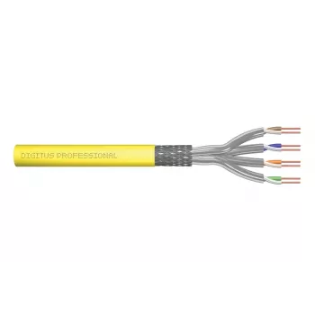 DIGITUS montavimo kabelis - CAT 7A - S/FTP - AWG 22/1 vienagyslis - 500 m - geltonas - B2ca