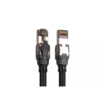 DIGITUS jungiamasis kabelis - Cat 8.1 - S/FTP - AWG 24/7 - 2m - Juoda