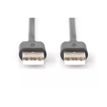 DIGITUS USB 2.0 jungiamasis laidas, A tipo A M/M, 5 m, juodas