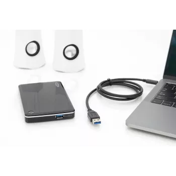 DIGITUS ASSMANN USB Type-C jungiamasis laidas, Type C į A M/M, 1 m, pilnai aprūpintas, Gen2, 3 A, 10 Gb/s, 3.1 versija, CE, juodas
