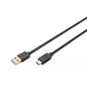 DIGITUS ASSMANN USB Type-C jungiamasis laidas, C į A M/M, 3 m, 3 A, 480 Mbps, 2.0 versija, juoda