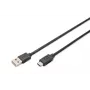 DIGITUS ASSMANN USB Type-C jungiamasis laidas, C į A M/M, 3 m, 3 A, 480 Mbps, 2.0 versija, juoda