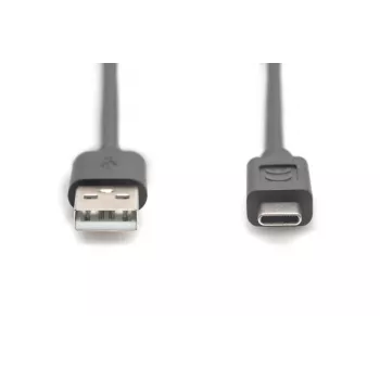 DIGITUS ASSMANN USB Type-C jungiamasis laidas, C į A M/M, 3 m, 3 A, 480 Mbps, 2.0 versija, juoda