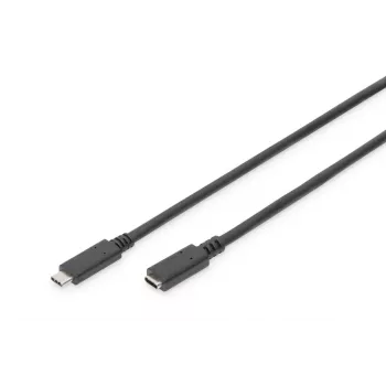 DIGITUS USB Type-C prailginimo kabelis, tipo C M/F, 2 m, pilnai funkcionalus, Gen2, 3A, 10 Gb/s, 3.1 versija, CE