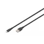 DIGITUS USB silikoninis įkrovimo kabelis USB-A – Lightning USB 2.0 12W – 50cm juodas