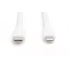 DIGITUS USB silikoninis įkrovimo laidas USB-C - Lightning USB 2.0 60W - 50cm baltas