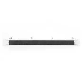 DIGITUS 1U kabelių tvarkymo panelė su šepečiais 4x plieniniai žiedai 40x75 mm, pilka (RAL 7035)