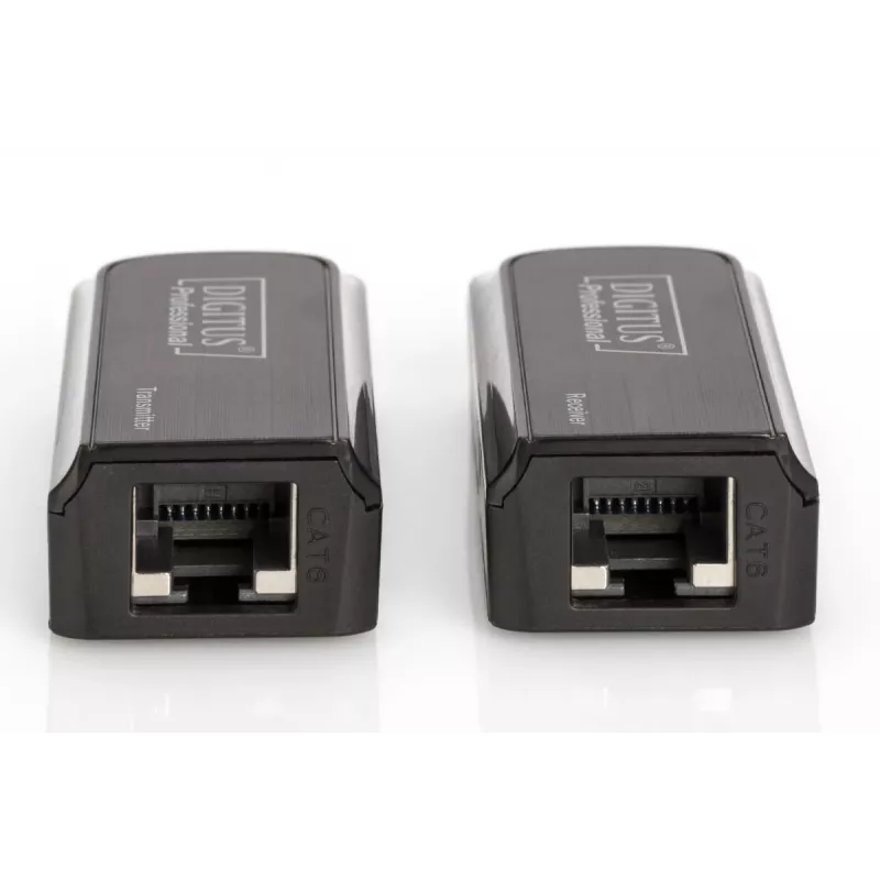 DIGITUS DS-55203 Mini HDMI prailgintuvų rinkinys, Full HD 50 m per CAT6/6A/7, maitinimas per Micro USB, juodas