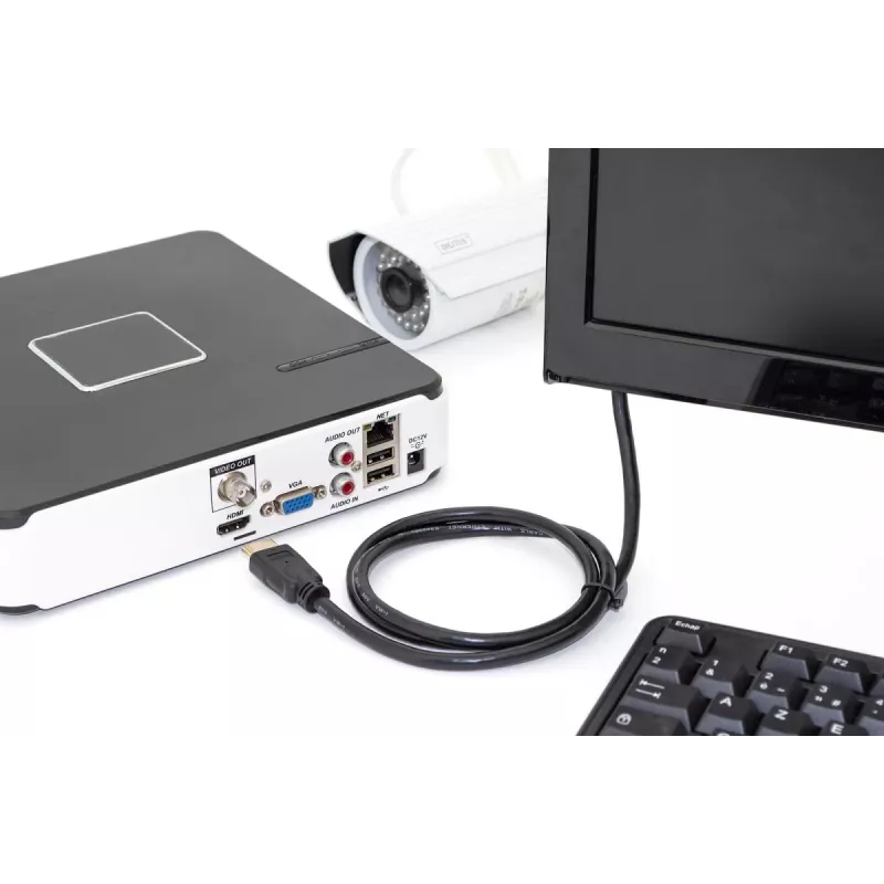 DIGITUS HDMI Premium High Speed jungiamasis kabelis, tipas A M/M, 5m su Ethernet, Ultra HD 60p juodas