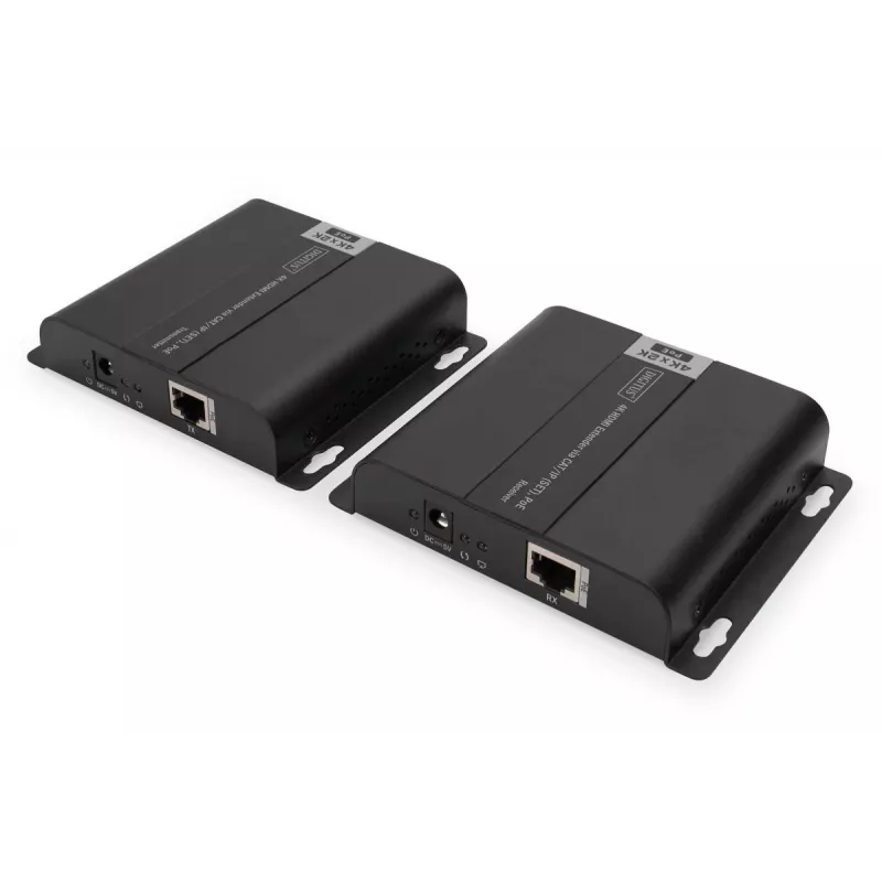 DIGITUS 4K HDMI ilgintuvas per IP/CAT 5, 6 (120 m) su PoE maitinimu, UHD 4K/30Hz