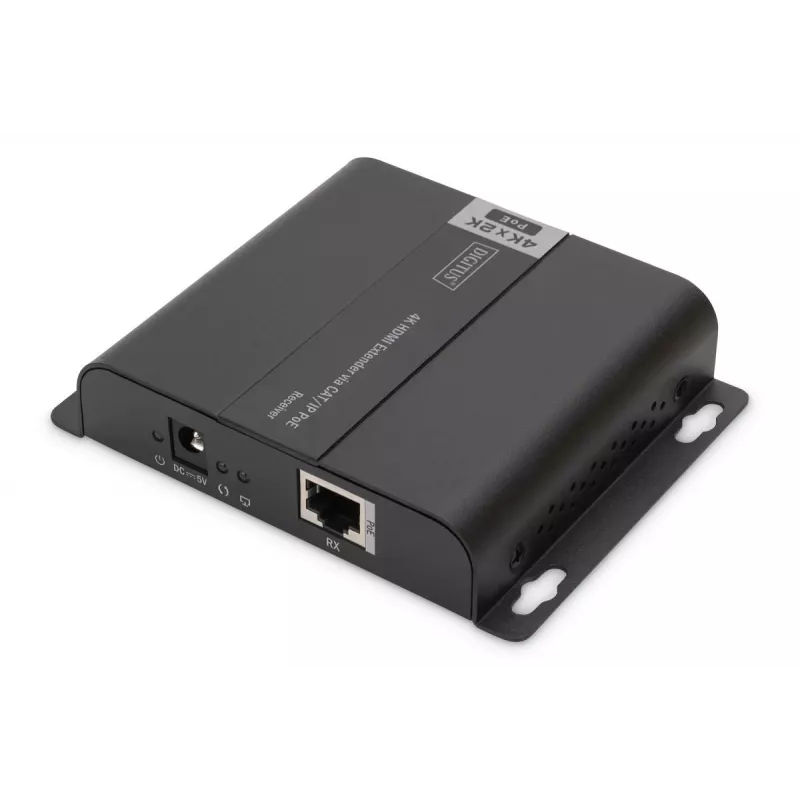 DIGITUS 4K HDMI imtuvas per IP/CAT 5, 6 (120 m), su PoE maitinimu