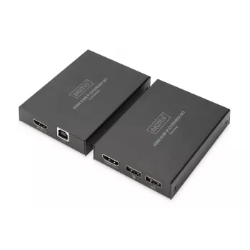AV siųstuvas ir imtuvas, Digitus HDMI KVM IP Extender rinkinys, 1920 x 1200 pikselių, 150 m