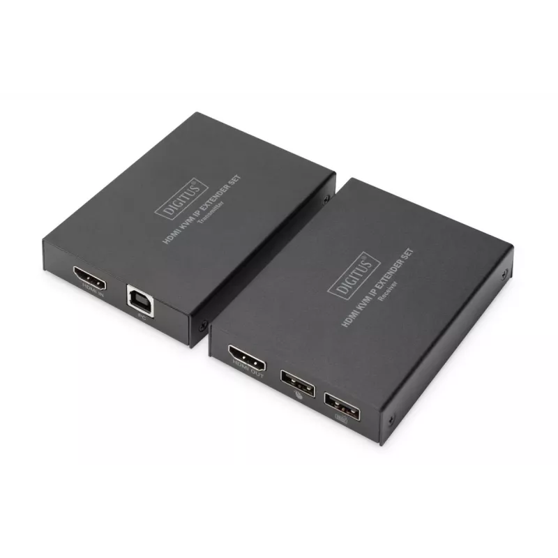 AV siųstuvas ir imtuvas, Digitus HDMI KVM IP Extender rinkinys, 1920 x 1200 pikselių, 150 m