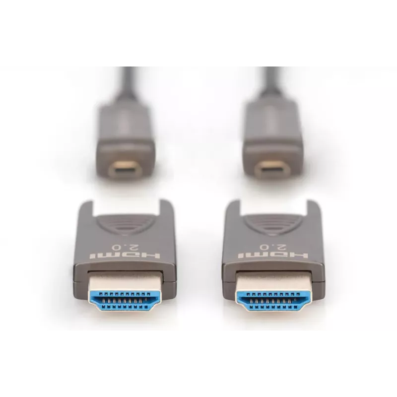 DIGITUS 4K - HDMI AOC hibridinis šviesolaidinis laidas su 30 m nuimamu kištuku