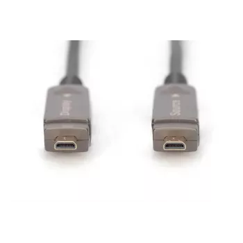 Digitus 4K HDMI AOC hibridinis šviesolaidinis kabelis 10 m, vyriškas į vyrišką, 18 Gbit/s