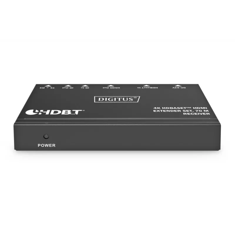 DIGITUS 4K HDBaseT prailgintuvų rinkinys 70 m PoC RS232 IR juodas