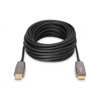DIGITUS HDMI AOC hibridinis šviesolaidinis laidas, A tipo M/M, 20m, UHD 8K@60Hz, CE, juodas