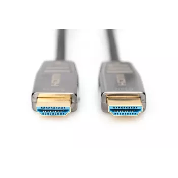 DIGITUS HDMI AOC hibridinis šviesolaidinis laidas, A tipo M/M, 20m, UHD 8K@60Hz, CE, juodas