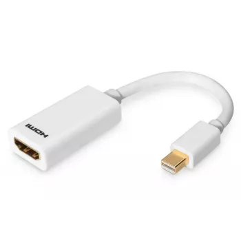 DIGITUS ASSMANN DisplayPort adapterio laidas, mini DP - HDMI A tipas M/F, 15 cm, DP 1.1a suderinamas, CE, baltas