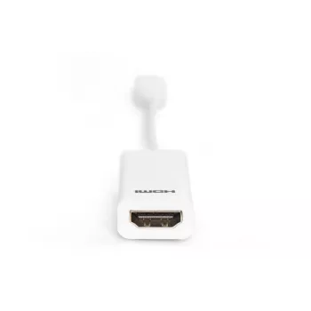DIGITUS ASSMANN DisplayPort adapterio laidas, mini DP - HDMI A tipas M/F, 15 cm, DP 1.1a suderinamas, CE, baltas