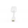 DIGITUS ASSMANN DisplayPort adapterio laidas, mini DP - HDMI A tipas M/F, 15 cm, DP 1.1a suderinamas, CE, baltas