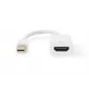 DIGITUS ASSMANN adapterinis kabelis DisplayPort, mini DP - HDMI A tipo M/F, 20 cm, HDMI 2.0, aktyvus, CE, auksinis, baltas