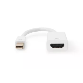 DIGITUS ASSMANN adapterinis kabelis DisplayPort, mini DP - HDMI A tipo M/F, 20 cm, HDMI 2.0, aktyvus, CE, auksinis, baltas