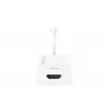 DIGITUS ASSMANN adapterinis kabelis DisplayPort, mini DP - HDMI A tipo M/F, 20 cm, HDMI 2.0, aktyvus, CE, auksinis, baltas
