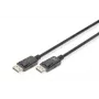 DIGITUS DisplayPort jungiamasis kabelis, DP M/M, 3 m su fiksatoriumi, DP 1.2, Ultra HD 4K, juodas