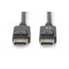 DIGITUS DisplayPort jungiamasis kabelis, DP M/M, 3 m su fiksatoriumi, DP 1.2, Ultra HD 4K, juodas