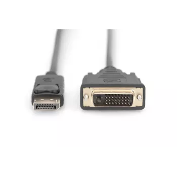 DIGITUS DP - DVI-D laidas 3 m juodas DP - DVI su fiksatoriumi DP 1.1a