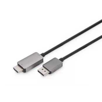 DIGITUS DP į HDMI adapterio laidas 8K@60Hz, aliuminio korpusas, juodas, 2 m