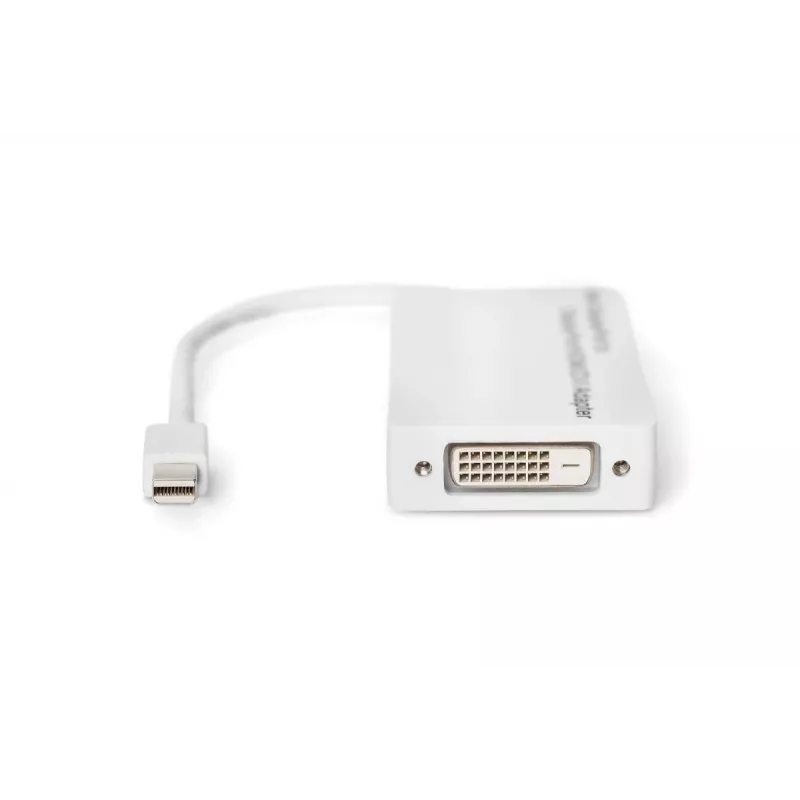 DIGITUS MiniDP į DP HDMI+DVI adapteris 20 cm DP 1.1a suderinamas baltas