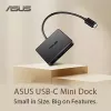 ASUS USB-C Mini Dock, laidas, USB 3.2 Gen 2 (3.1 Gen 2) Type-C, juoda