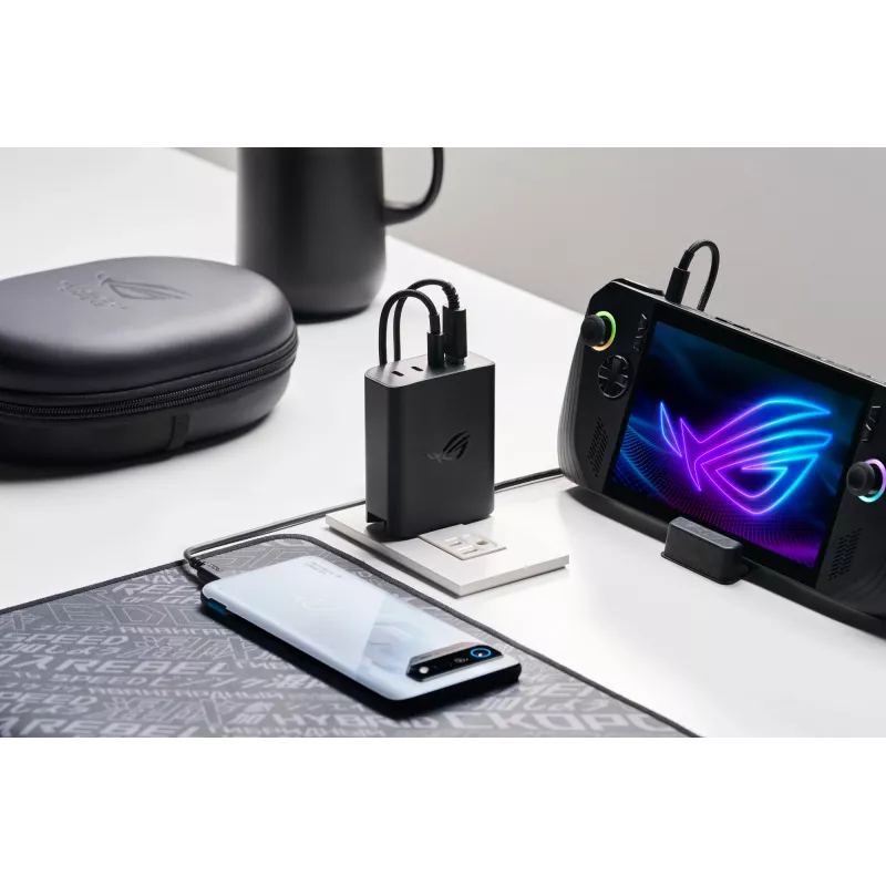 ASUS ROG 140W USB-C GaN universalus juodas kroviklis, greitas įkrovimas, vidinis
