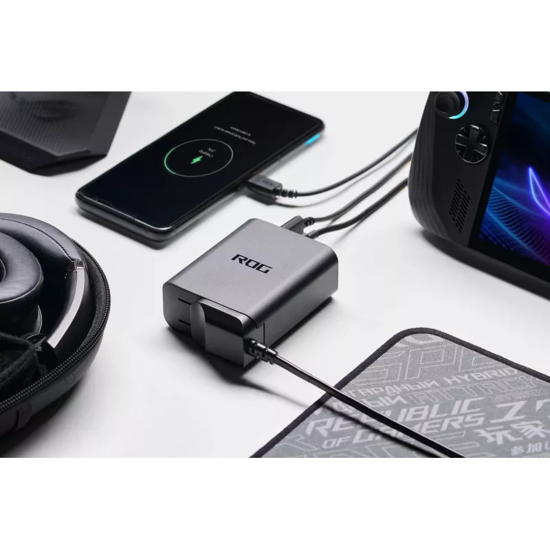 ASUS ROG 140W USB-C GaN universalus juodas kroviklis, greitas įkrovimas, vidinis
