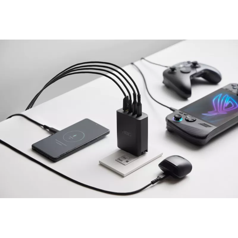 ASUS ROG 140W USB-C GaN universalus juodas kroviklis, greitas įkrovimas, vidinis