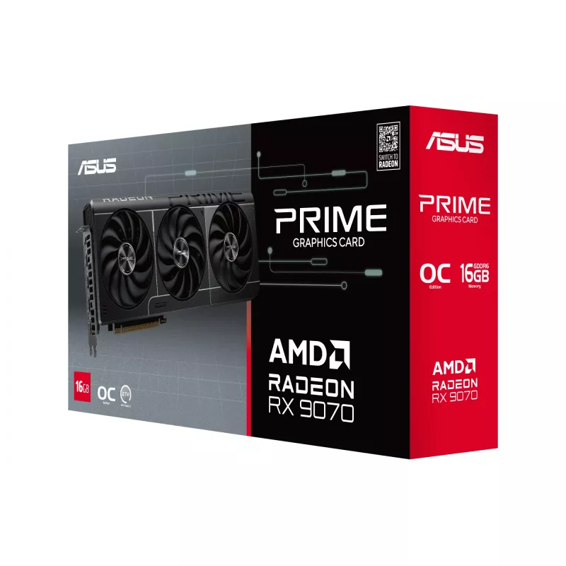 Vaizdo plokštė ASUS Radeon RX 9070 OC Edition 16 GB GDDR6 PCIe 5.0, 256 bit, 3xDP 1xHDMI, 312 mm, 2,5 lizdo