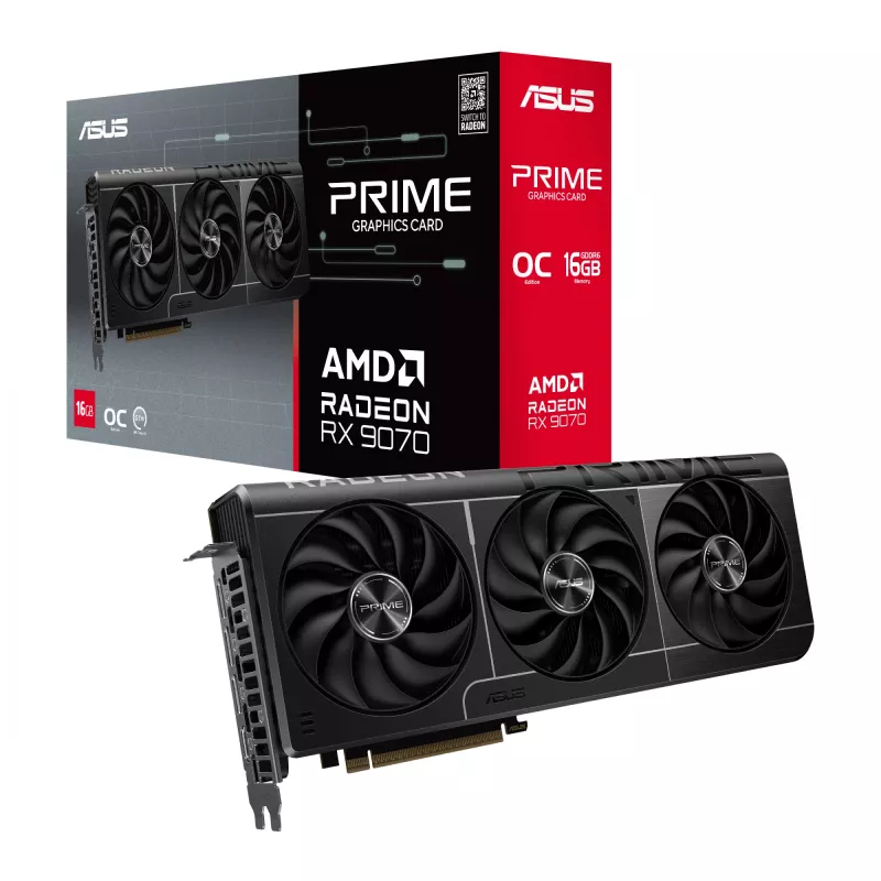 Vaizdo plokštė ASUS Radeon RX 9070 OC Edition 16 GB GDDR6 PCIe 5.0, 256 bit, 3xDP 1xHDMI, 312 mm, 2,5 lizdo
