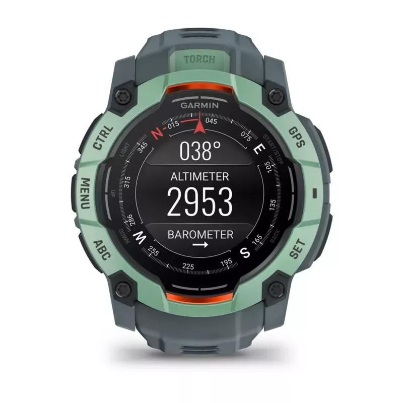 Išmanusis laikrodis GARMIN Instinct 3 AMOLED — 50 mm korpusas, AMOLED 1,3 colio, GPS/GLONASS/Galileo, 10 ATM, 24 dienų baterija