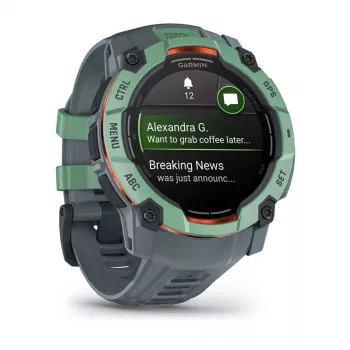 Išmanusis laikrodis GARMIN Instinct 3 AMOLED — 50 mm korpusas, AMOLED 1,3 colio, GPS/GLONASS/Galileo, 10 ATM, 24 dienų baterija