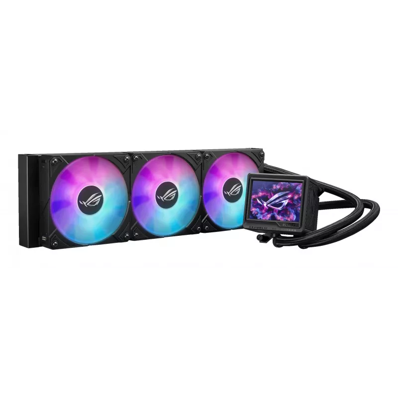 ASUS ROG Ryujin III 360 ARGB Extreme viskas viename skystas aušintuvas 360 mm radiatorius 12 cm ventiliatoriai juodas